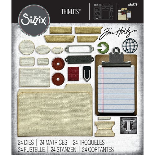 Sizzix Tim Holtz - Thinlits Dies - Vault Noteworthy