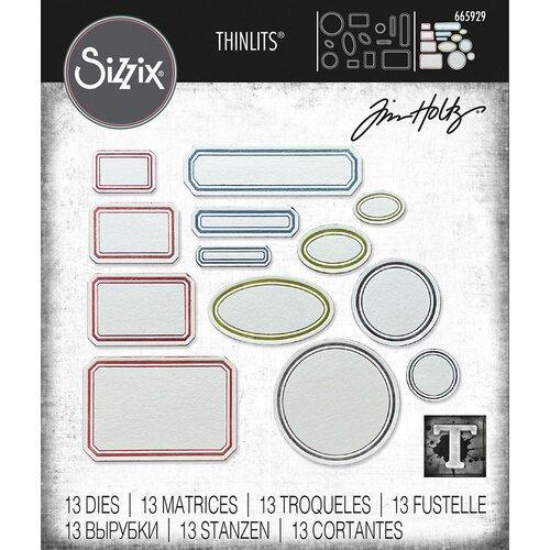 Sizzix Thinlits Dies - Vintage Labels by Tim Holtz