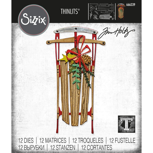 Sizzix Thinlits Dies - Vintage Sled by Tim Holtz