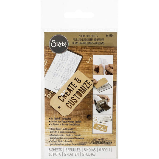 Sizzix Tim Holtz - Sticky Grid Sheets - 2 5/8 " x 4 5/8"