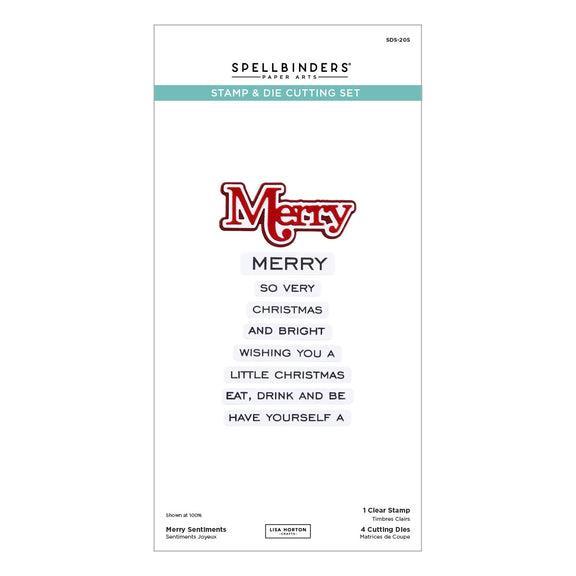 Spellbinders Clear Stamps & Dies - Merry Sentiments