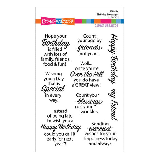 Spellbinders Clear Stamps - Birthday Messages