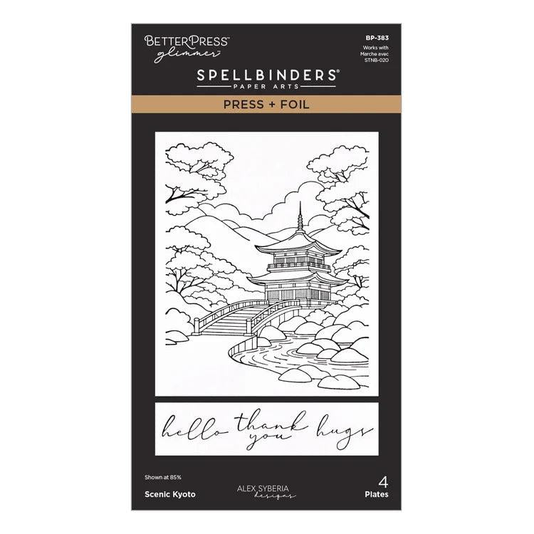 Spellbinders Letterpress + Foil Plates - Scenic Kyoto