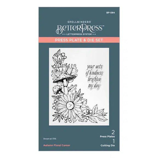 Spellbinders Press Plates & Dies - Autumn Floral Corner