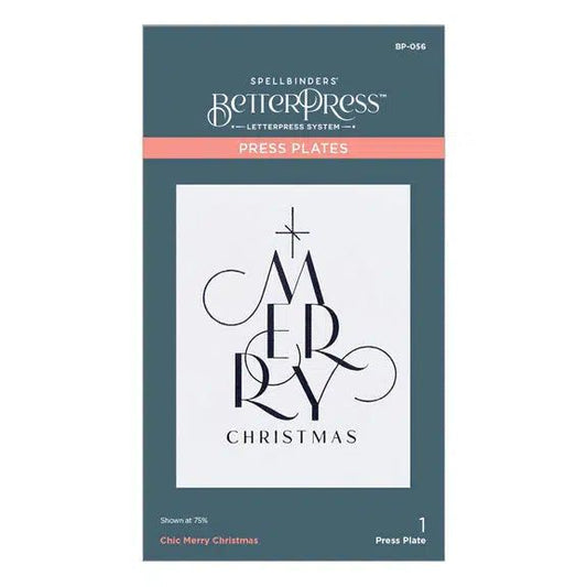 Spellbinders Press Plates - Chic Merry Christmas