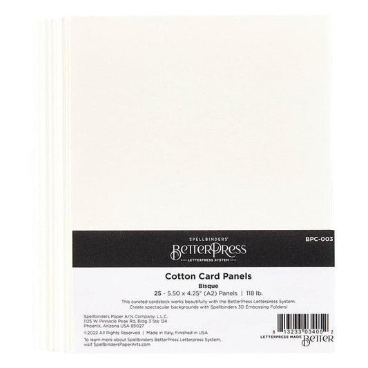 Spellbinders Cotton Card Panels - A2 - Bisque, 25 pack