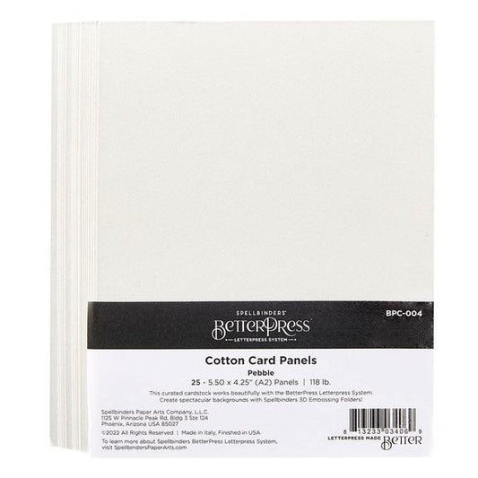 Spellbinders Cotton Card Panels - A2 - Pebble, 25 pack