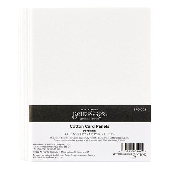 Spellbinders Cotton Card Panels - A2 - Porcelain, 25 pack