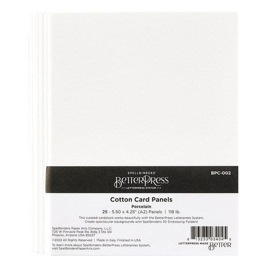 Spellbinders Cotton Card Panels - A2 - Porcelain, 25 pack