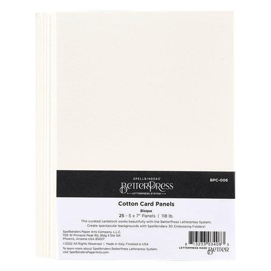 Spellbinders Cotton Card Panels - A7 - Bisque, 25 pack