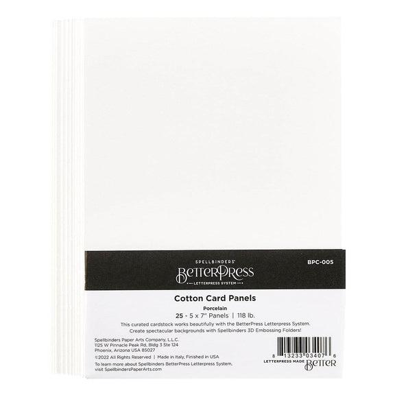 Spellbinders Cotton Card Panels - A7 - Porcelain, 25 pack