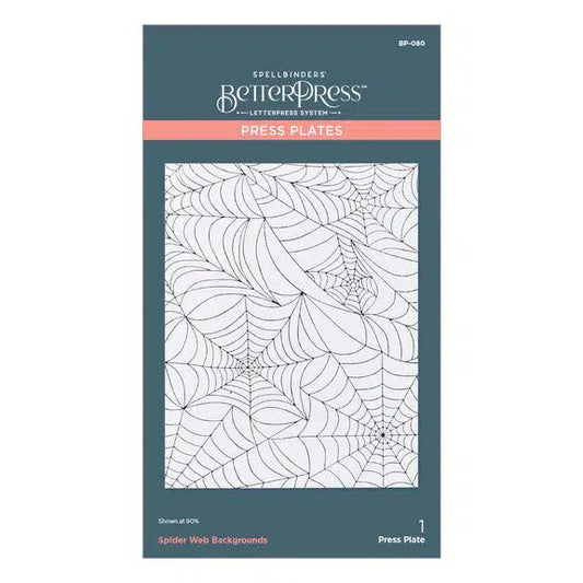 Spellbinders Press Plates - Spider Web Background