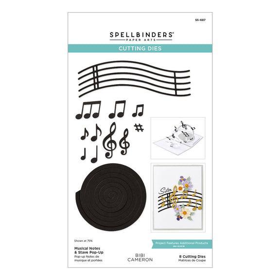 Spellbinders Dies - Musical Notes & Stave Pop-Up