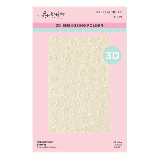 Spellbinders 3D Embossing Folder - Haberdashery Buttons