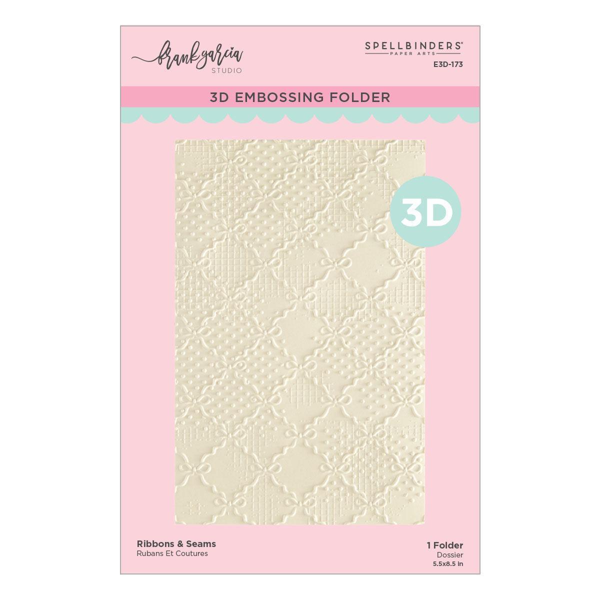 Spellbinders 3D Embossing Folder - Ribbons & Seams