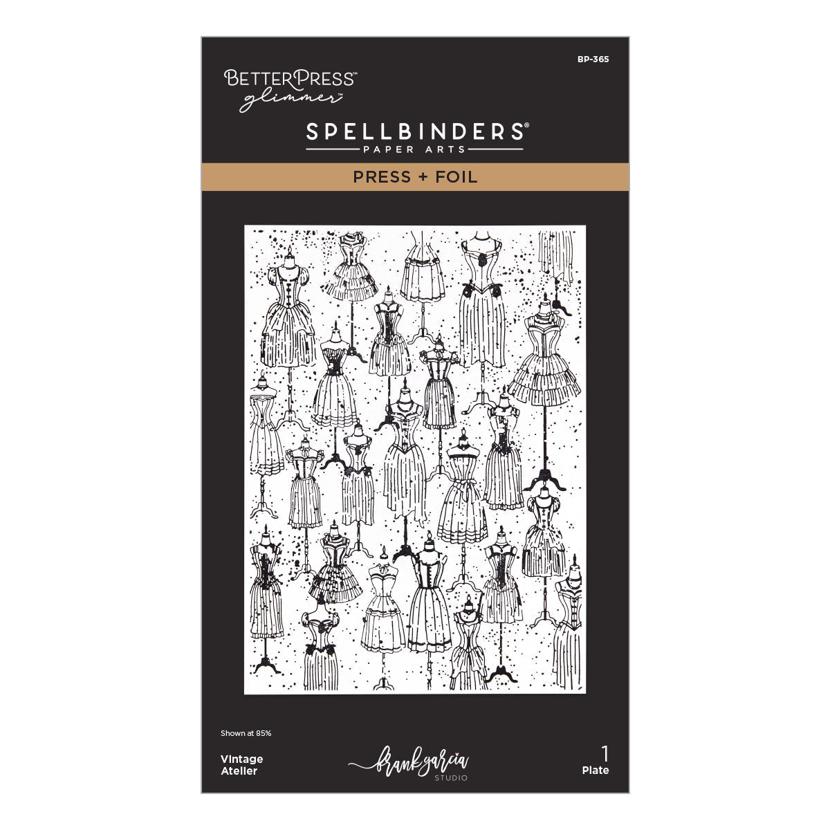 Spellbinders Letterpress + Foil Plate - Vintage Atelier