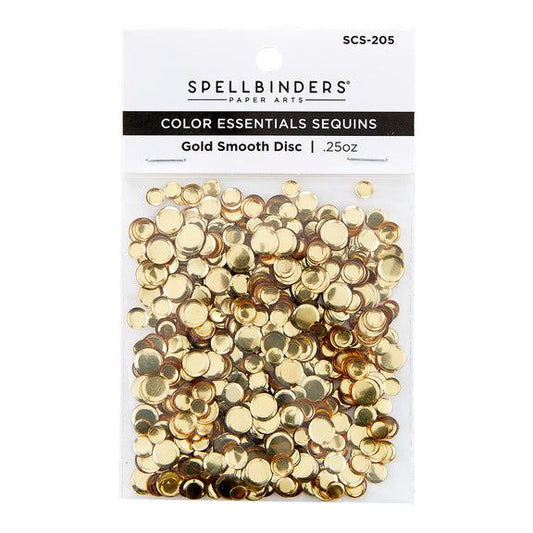Spellbinders Color Essentials Sequins - Gold Smooth Discs