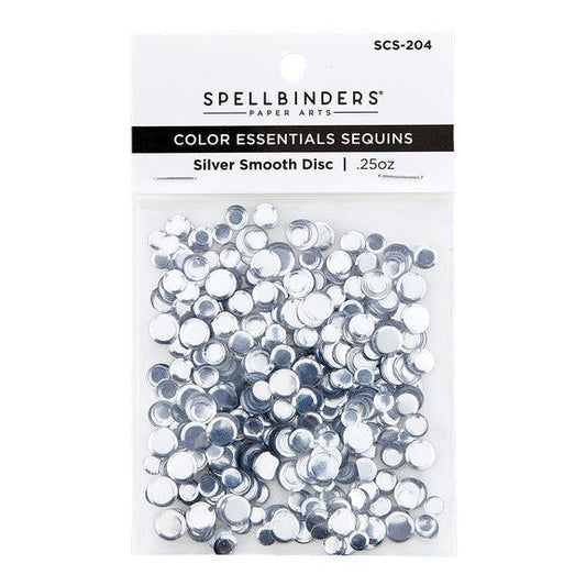 Spellbinders Color Essentials Sequins - Silver Smooth Discs