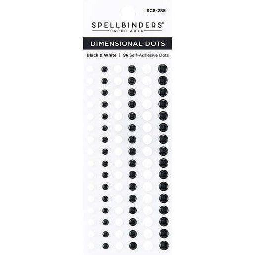 Spellbinders Enamel Dots - Dimensional Black & White