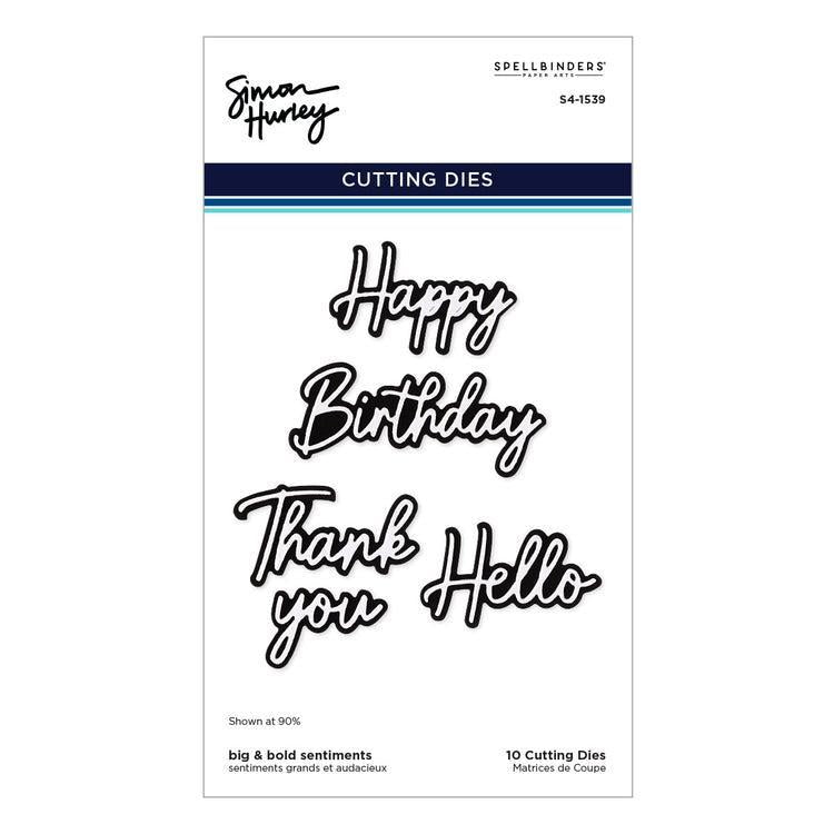 Spellbinders Dies - Big & Bold Sentiments