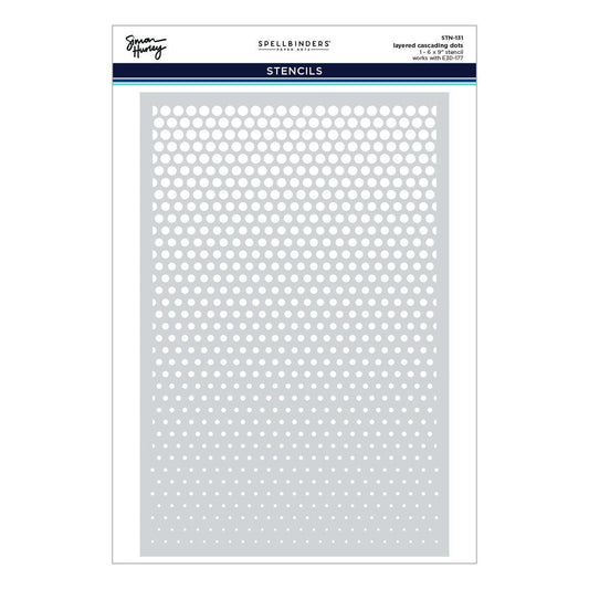 Spellbinders Stencils - Layered Cascading Dots