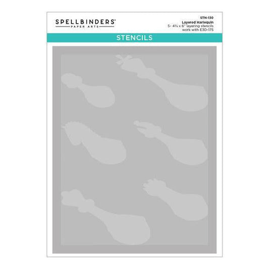 Spellbinders Stencils - Layered Harlequin