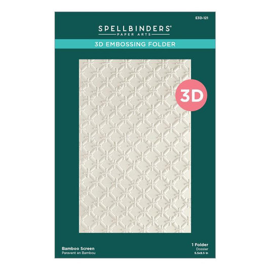 Spellbinders 3D Embossing Folder - Bamboo Screen