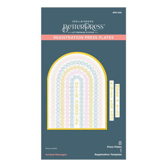 Spellbinders Registration Press Plates - Arched Messages