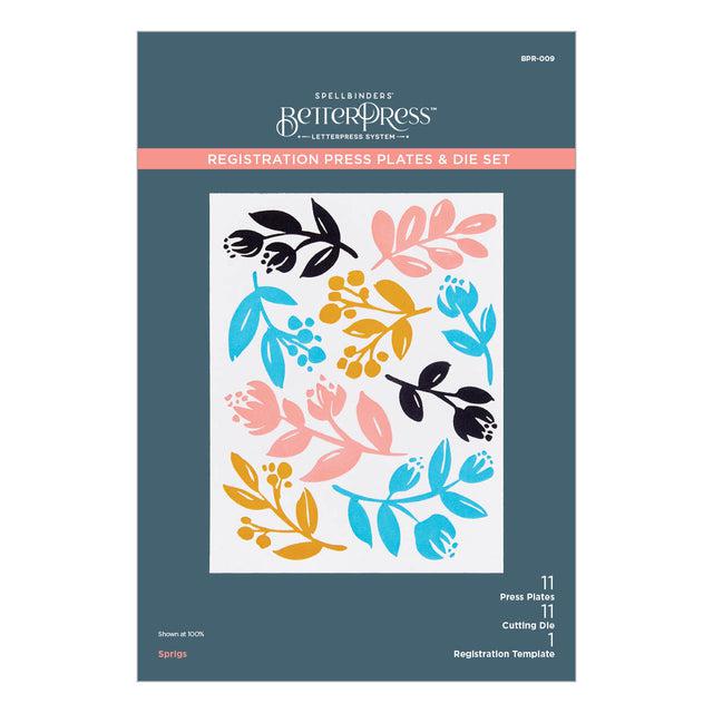 Spellbinders Registration Press Plates & Dies - Sprigs