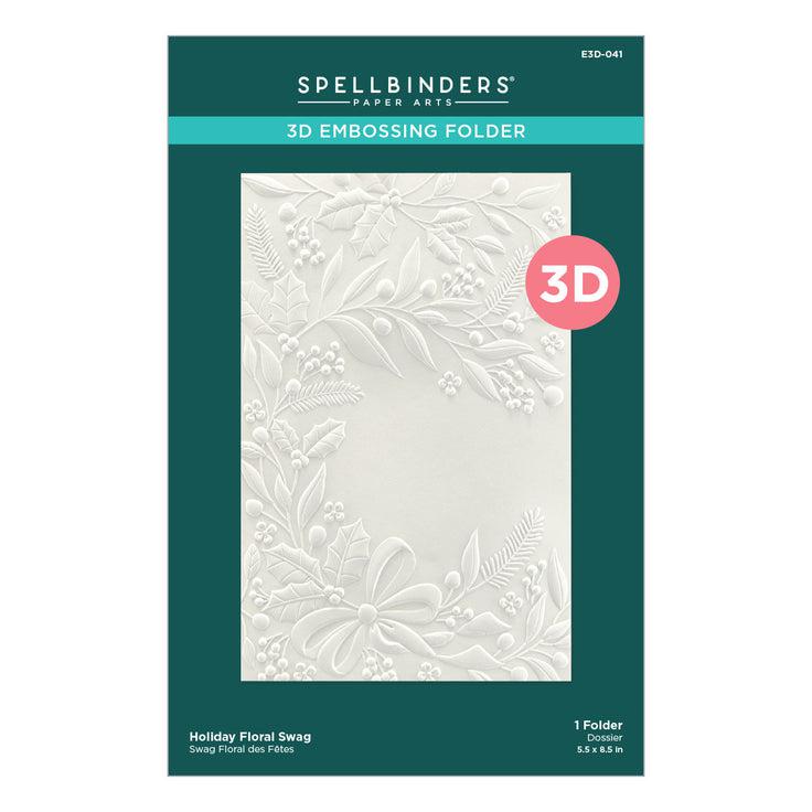 Spellbinders 3D Embossing Folder - Holiday Floral Swag