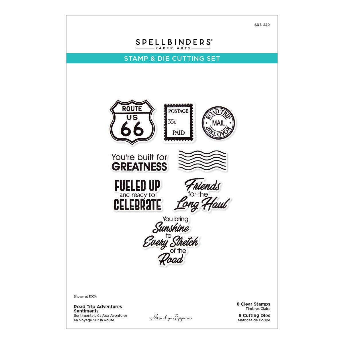 Spellbinders Clear Stamps & Dies - Road Trip Adventures Sentiments