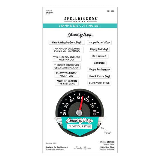 Spellbinders Clear Stamps & Dies - Cruisin' By Sentiments