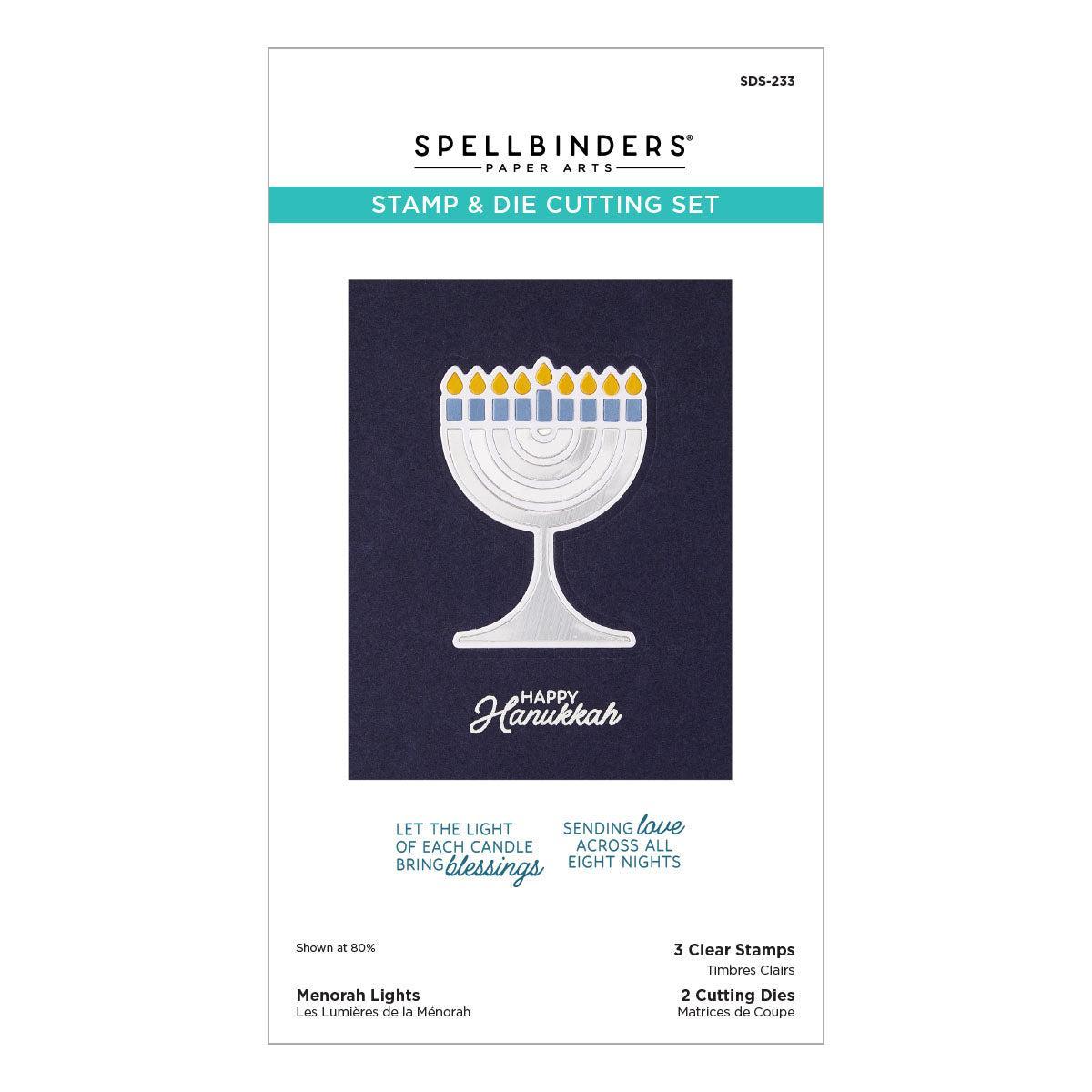 Spellbinders Clear Stamps & Dies - Menorah Lights