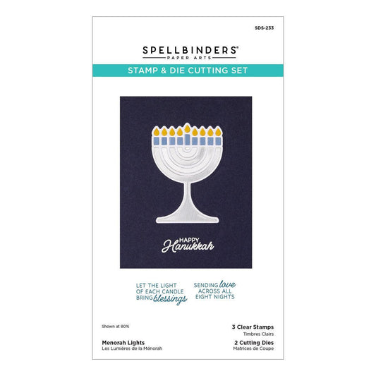 Spellbinders Clear Stamps & Dies - Menorah Lights