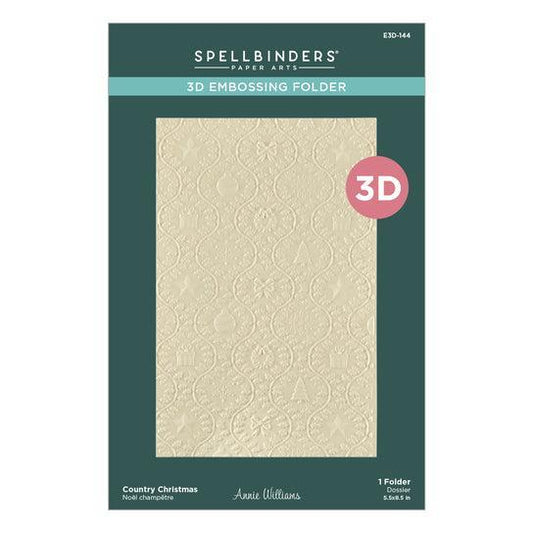 Spellbinders 3D Embossing Folder - Country Christmas