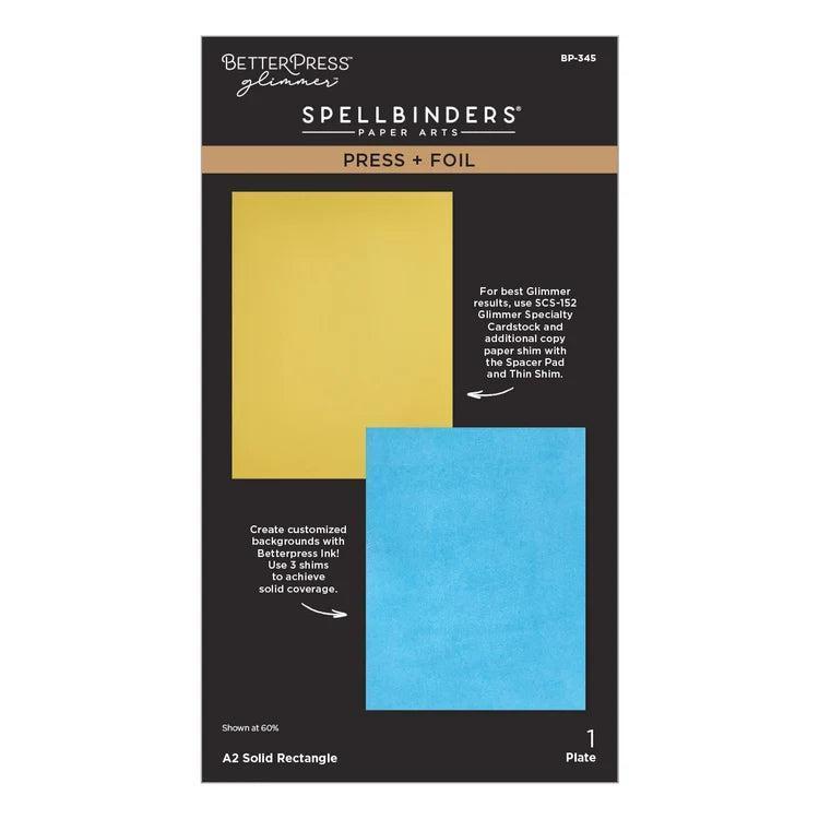Spellbinders Letterpress + Foil Plate - A2 Solid Rectangle