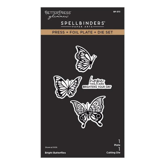 Spellbinders Letterpress + Foil Plate & Dies - Bright Butterflies