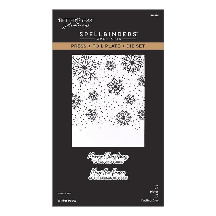 Spellbinders Letterpress + Foil Plate & Dies - Winter Peace