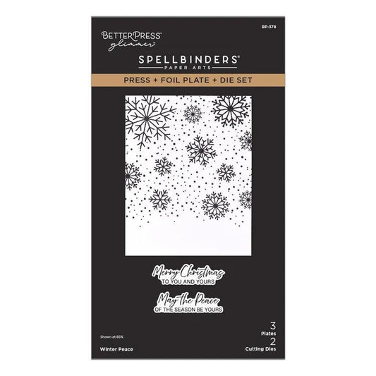 Spellbinders Letterpress + Foil Plate & Dies - Winter Peace
