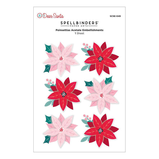 Spellbinders Dimensional Stickers - Poinsettias