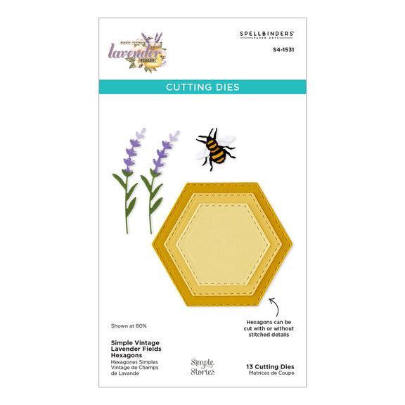Spellbinders - Dies - Simple Vintage Lavender Fields Hexagons