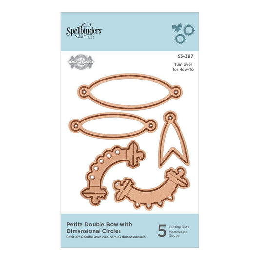 Spellbinders Dies - Petite Double Bow with Dimensional Circles