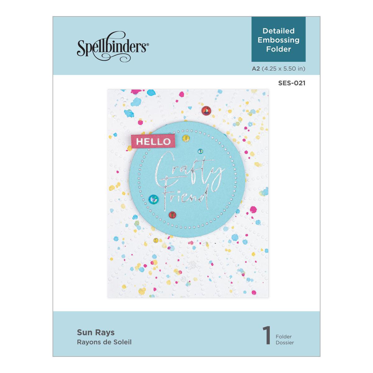 Spellbinders Embossing Folder - Sun Rays