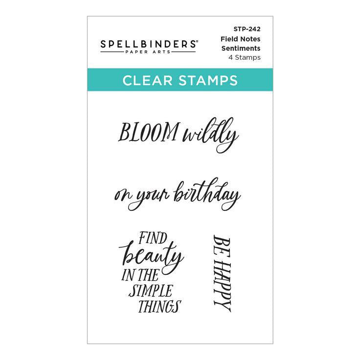 Spellbinders Clear Stamps - Field Notes Sentiments