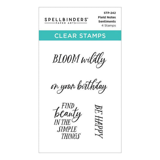 Spellbinders Clear Stamps - Field Notes Sentiments