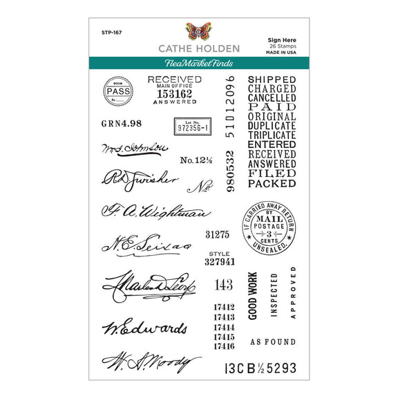 Spellbinders Clear Stamps - Sign Here