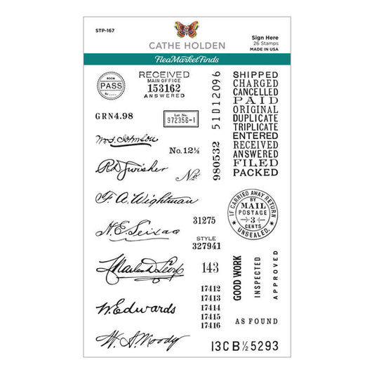 Spellbinders Clear Stamps - Sign Here