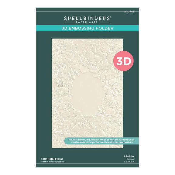 Spellbinders 3D Embossing Folder - Four Petal Floral