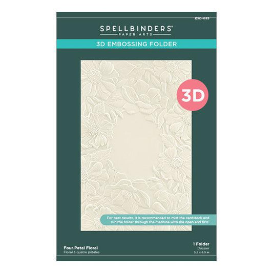Spellbinders 3D Embossing Folder - Four Petal Floral