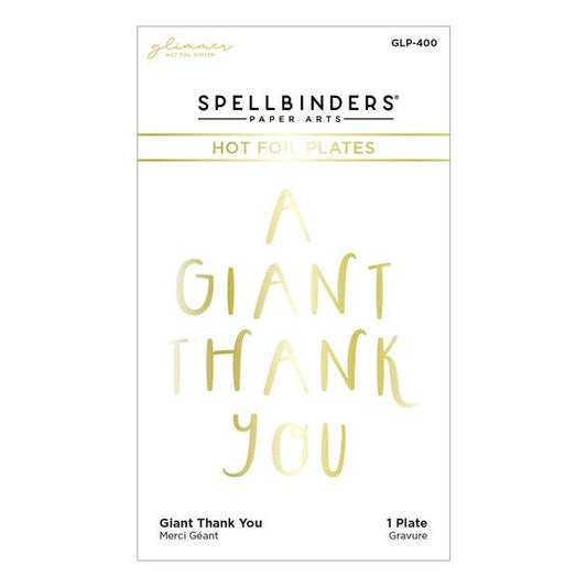 Spellbinders Glimmer Hot Foil Plates - Giant Thank You